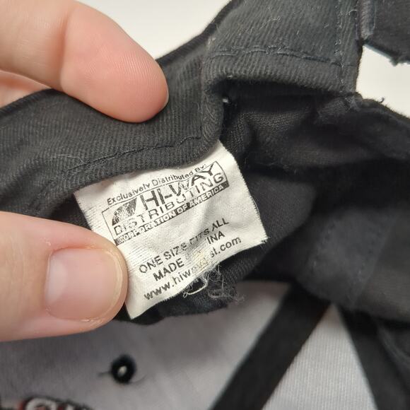 Support Our Troops U.S. Flag Strapback Baseball Cap Black OS Hi-Way Distributing - Picture 10 of 10